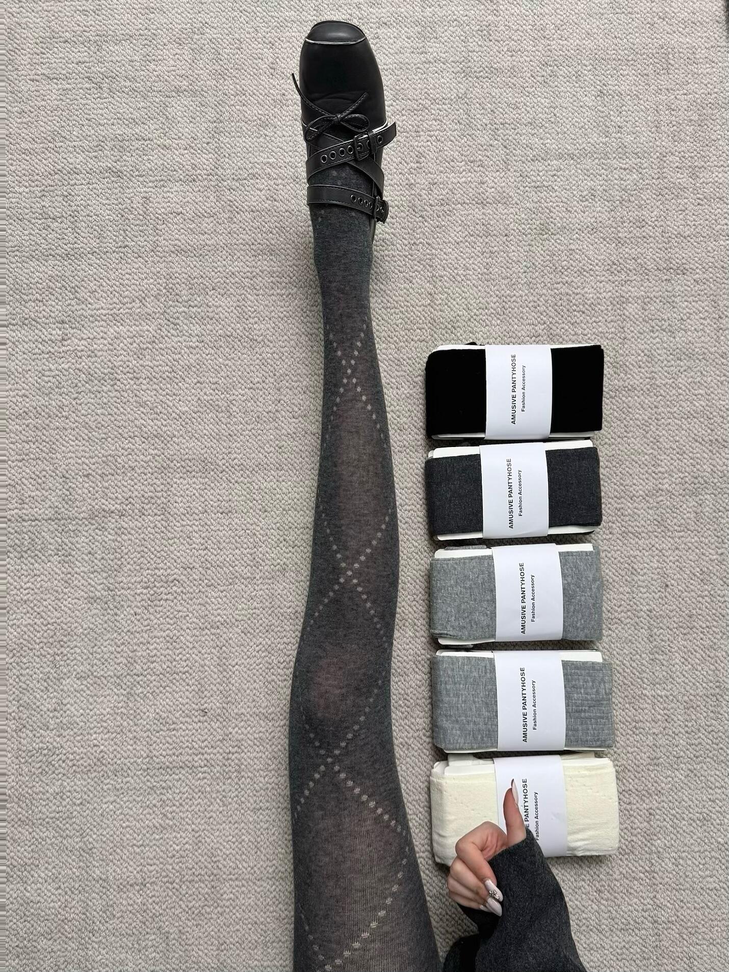 thumbnail for High elasticity slightly transparent pantyhose comfort 100! Gray is gray, and I wear it until spring!