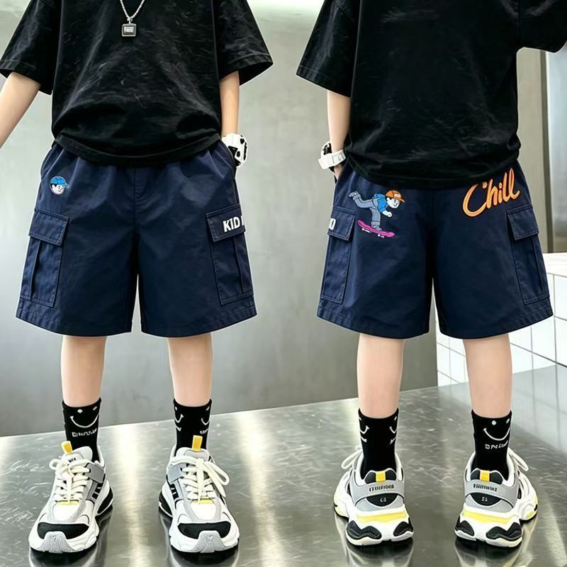 男童工装短裤夏季薄款2026新款儿童夏装男孩五分裤中裤中大童裤子