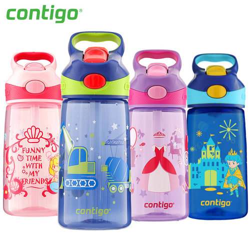 contigo美国儿童卡通风吸管杯