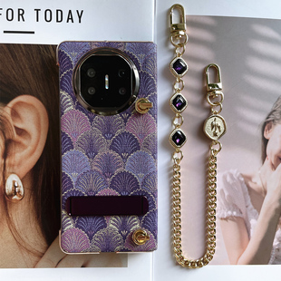 高端小众适用华为matex6手机壳新款X6典藏版个性女XT非凡大师翻盖皮套X5支架防摔保护套X3紫色斜挎可背带挂绳