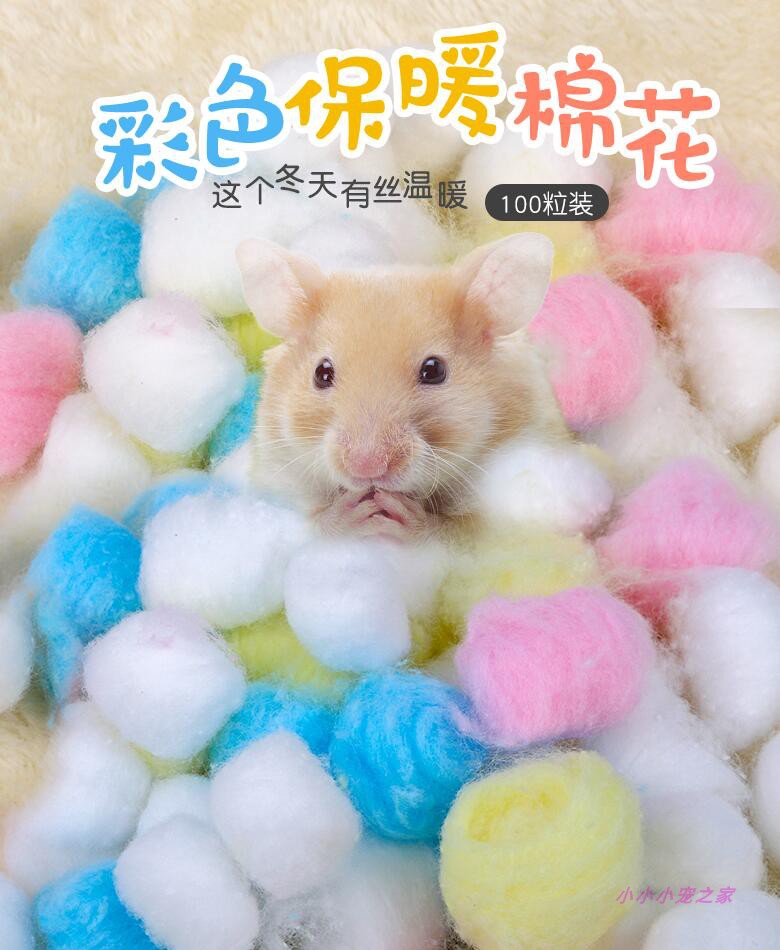 仓鼠棉球过冬棉花彩色棉被