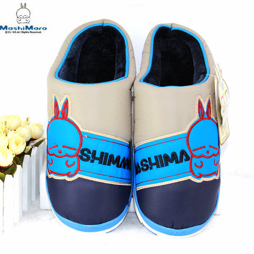 流氓兔冬季防水羽绒布男女棉拖鞋