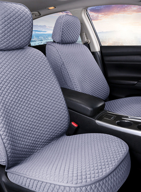 新款全包主副驾驶单座汽车座套透气亚麻坐垫简约四季通用座椅装饰