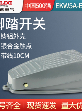 德力西脚踏开关 脚踩式EKW5A-B芯子带线踏板控制器220v冲床自复位