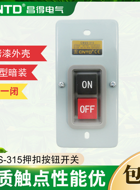 CNTD昌得动力押扣按钮开关CBSS-315 自锁式一开一闭埋入型暗装