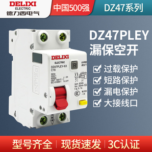 6A10A16A20A25A32A40A 德力西双进双出漏电保护器DZ47PLEY CDB3LE