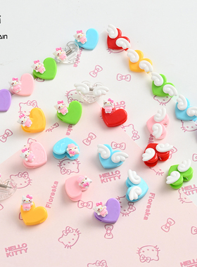流星雨Hellokitty爱心卡片夹卡通KT猫小夹子鲜花花束装饰花艺配饰