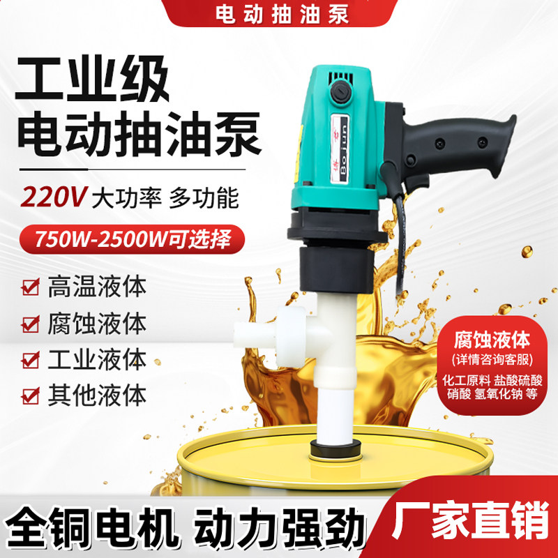 手提式220v大功率电动抽油泵大功率抽油泵防腐蚀抽油泵抽油神器
