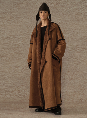 【MORIN KHUUR 牧仁】双面穿大廓形羊毛长款大衣