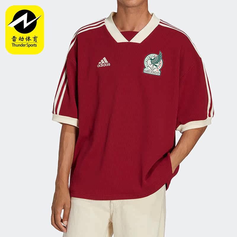 Adidas/阿迪达斯正品墨西哥队复古半袖足球夏季男子球衣 HF1445
