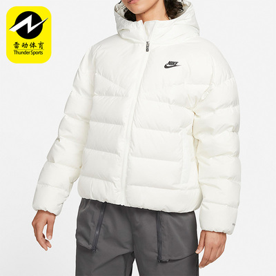 耐克正品女子保暖连帽防风羽绒服