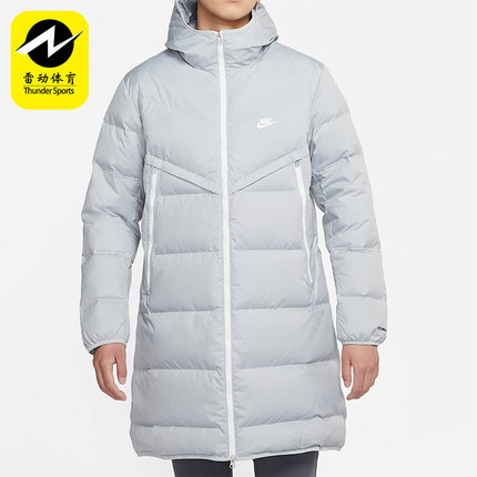 Nike/耐克正品休闲男子中长款运动保暖防风连帽羽绒服 DD6789-077