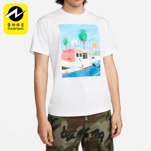 Nike/耐克正品夏季新款男子涂鸦印花透气舒适运动T恤 DR7766-100