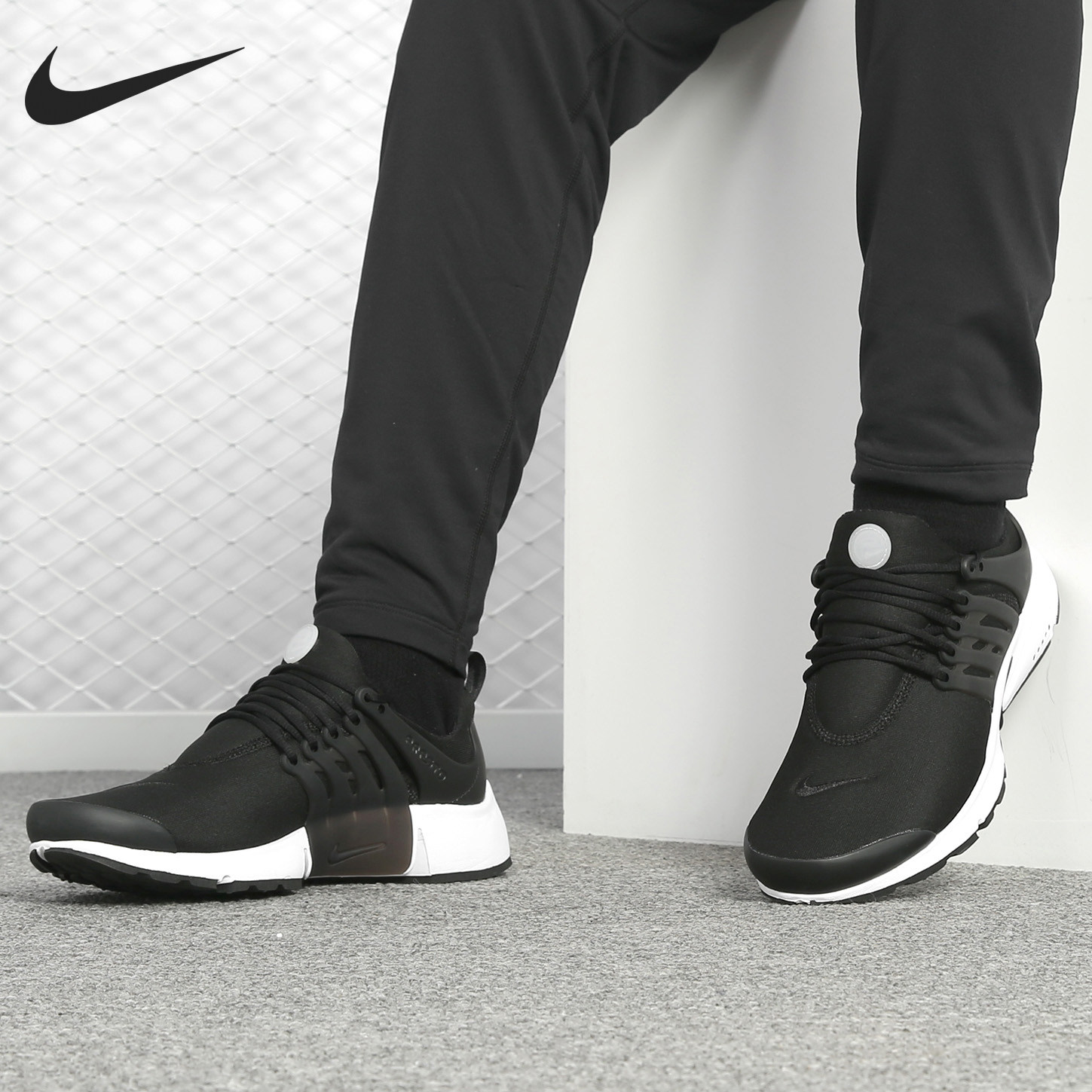 nike/耐克正品 air presto 黑白袜子鞋男休闲运动跑步鞋 848187