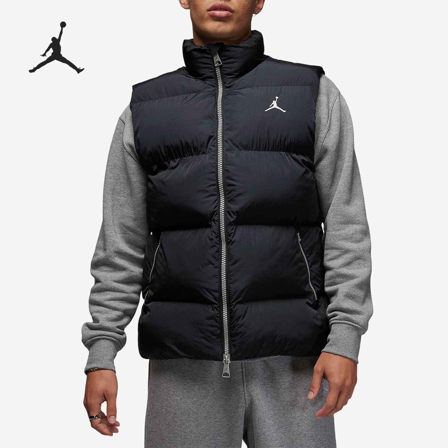 Nike/耐克正品新款Jordan男子立领休闲保暖棉马甲FB7308