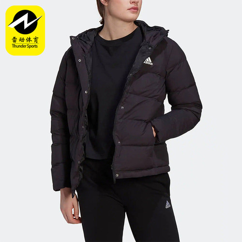 阿迪达斯女士保暖连帽运动外套