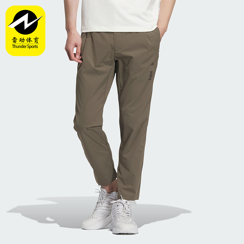 阿迪达斯男士运动梭织九分裤