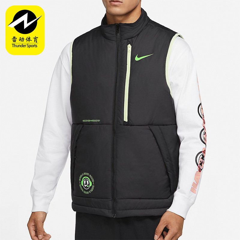 Nike/耐克正品THERMA-FIT男子运动保暖休闲立领棉马甲 DO6940-010,运动服/休闲服装,单马甲,淘宝优惠券,粉丝福利购,淘宝优惠卷