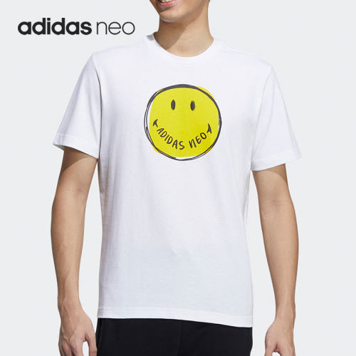 Adidas/阿迪达斯正品年新款男子夏季笑脸短袖运动t恤 GP5772