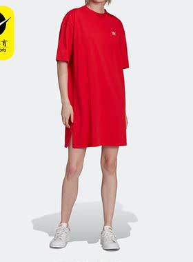 Adidas/阿迪达斯正品夏季三叶草女子运动居家休闲连衣裙HC205