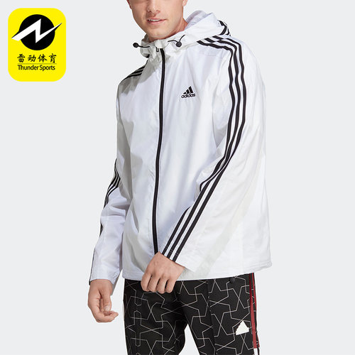 Adidas/阿迪达斯正品M 3S WB 运动连帽男子夹克外套IB0382
