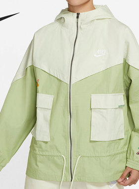 Nike/耐克正品新款运动休闲女子连帽拉链外套 DM7909-093