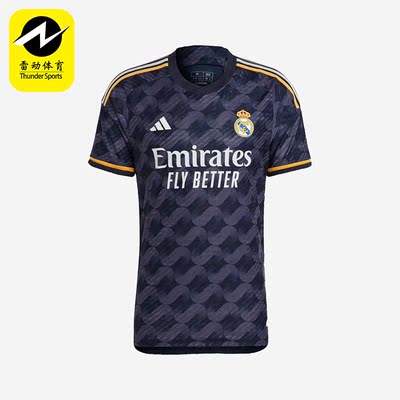 Adidas/阿迪达斯正品皇马球员版客场男子足球短袖球衣IA5138