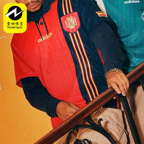 Adidas/阿迪达斯正品西班牙队足球文化男士运动球衣IT7754