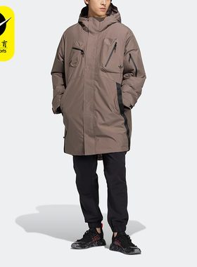 Adidas/阿迪达斯正品UTILITY DOWN 男子连帽运动休闲羽绒服HS9470