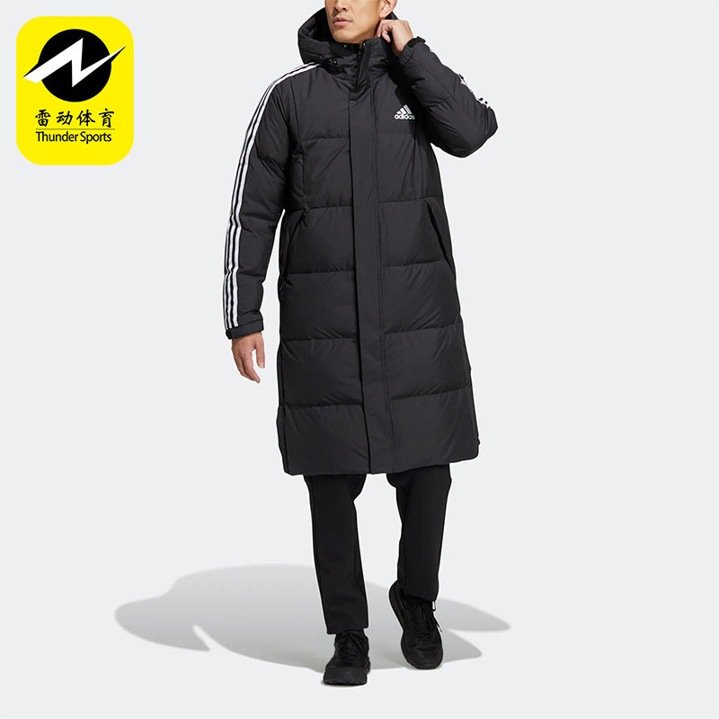 Adidas/阿迪达斯正品冬季新款男女同款长款连帽保暖羽绒服 HN2099