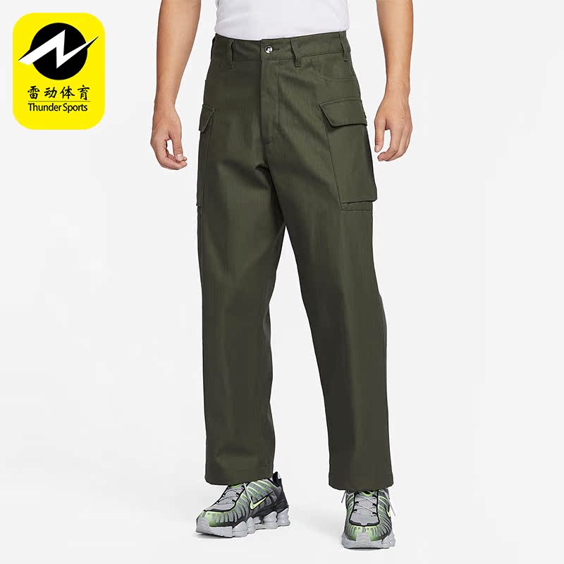 耐克男子侧口袋直简休闲工装长裤
