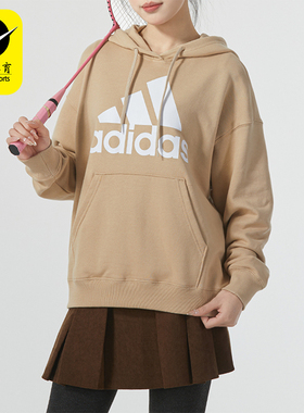 Adidas/阿迪达斯正品W BL FT O HD女士宽松连帽套头衫IR5448