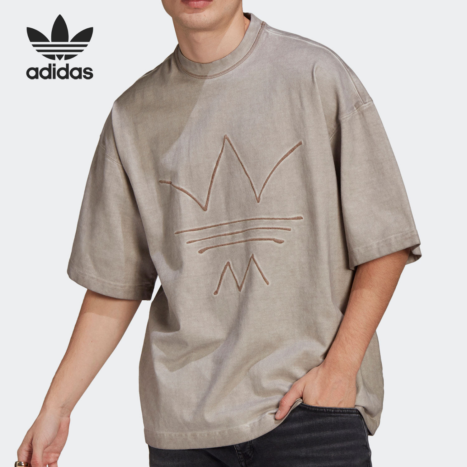 阿迪达斯男子正品圆领短袖T恤清仓特价GN3300 H13502 FM3338