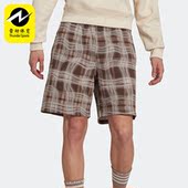 HM4949 三叶草男运动休闲舒适透气波浪格短裤 Adidas 阿迪达斯正品