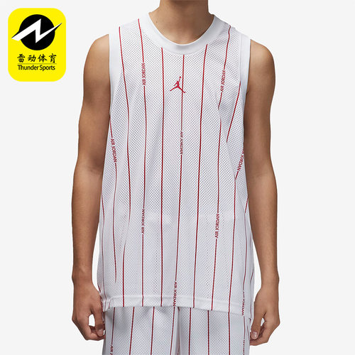 Nike/耐克正品Jordan男子条纹透气男子无袖运动休闲T恤DM1381-010