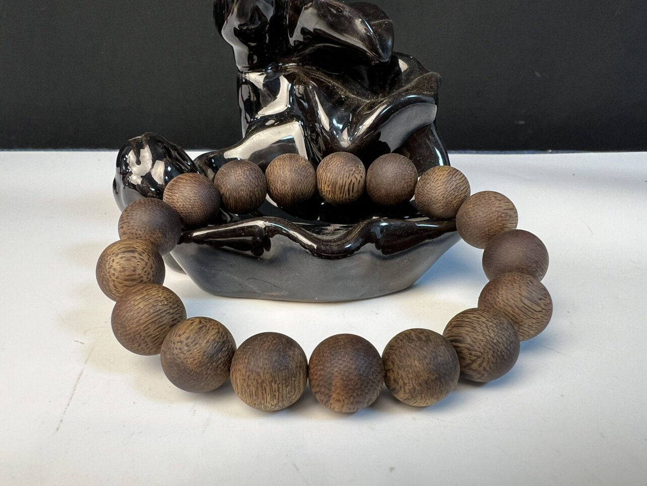 海南鹦哥绿奇楠沉香沉水1.2手串男女同款墨绿的品相花蜜香甜凉