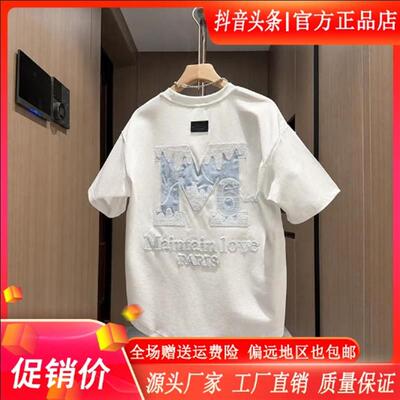 师凯服饰男装Amphelisia2026刺绣雪山M潮牌痞帅时尚休闲男短袖t恤
