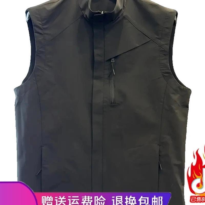 平和服饰b2025春秋男士薄款透气立领款拉链纯色雅y痞男款马甲修身