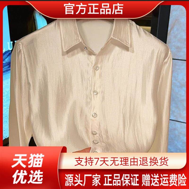 优品轻奢欧货专柜男士秋季新款休闲长袖刺绣衬衫时尚潮流小众显瘦