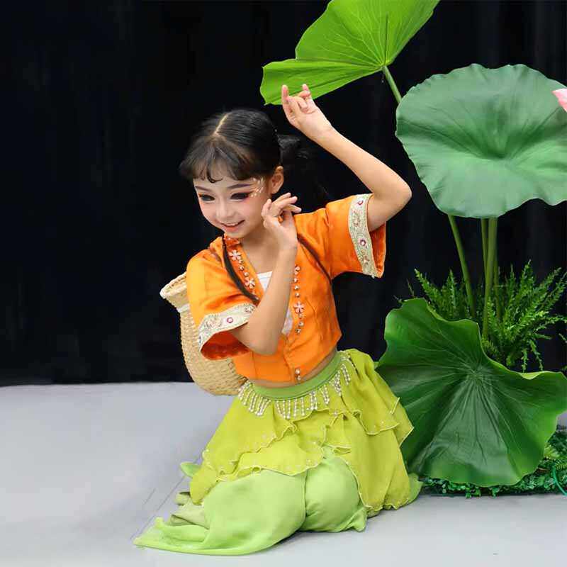 云川之舞金奖初夏儿童古典舞演出服女童仙气飘逸纱裙国风民族舞蹈