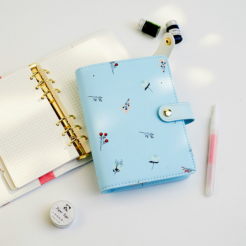 利邦文具夏日手账本套装活页本a7少女网红笔记本可爱少