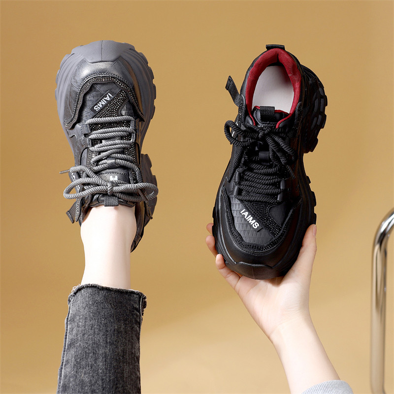 厚底轻奢老爹鞋女2026春季新款百搭增高小个子软底好看休闲运动鞋,女鞋,老爹鞋,淘宝优惠券,粉丝福利购,淘宝优惠卷