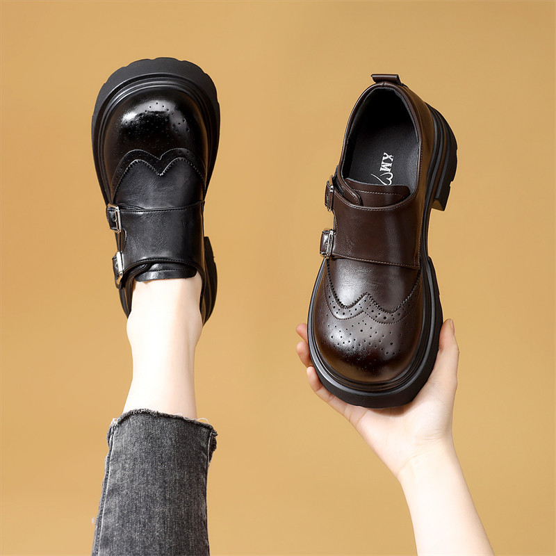 厚底小个子乐福鞋女2026春季新款时尚复古风单鞋增高配裙jk小皮鞋,女鞋,乐福鞋（豆豆鞋）,淘宝优惠券,粉丝福利购,淘宝优惠卷