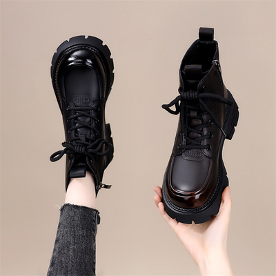 古兹曼厚底短筒英伦风马丁靴