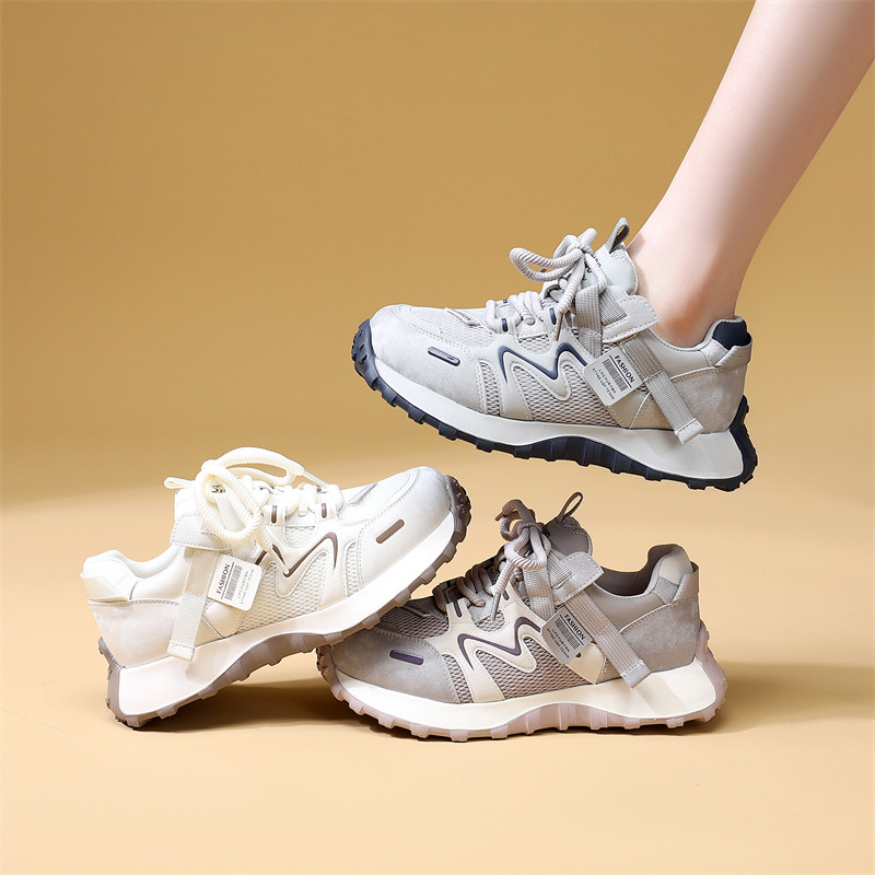 厚底爆款老爹鞋女2026春季新款百搭网红增高休闲鞋软底轻便运动鞋,女鞋,老爹鞋,淘宝优惠券,粉丝福利购,淘宝优惠卷