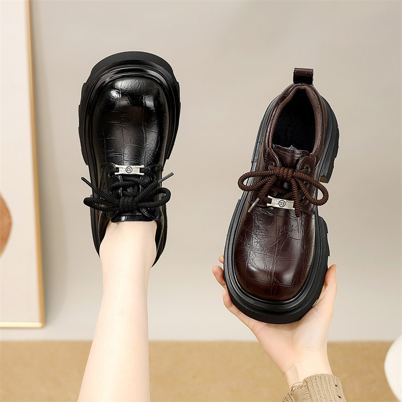 厚底小个子乐福鞋女款2026春季新款时尚增高圆头英伦风复古小皮鞋,女鞋,乐福鞋（豆豆鞋）,淘宝优惠券,粉丝福利购,淘宝优惠卷