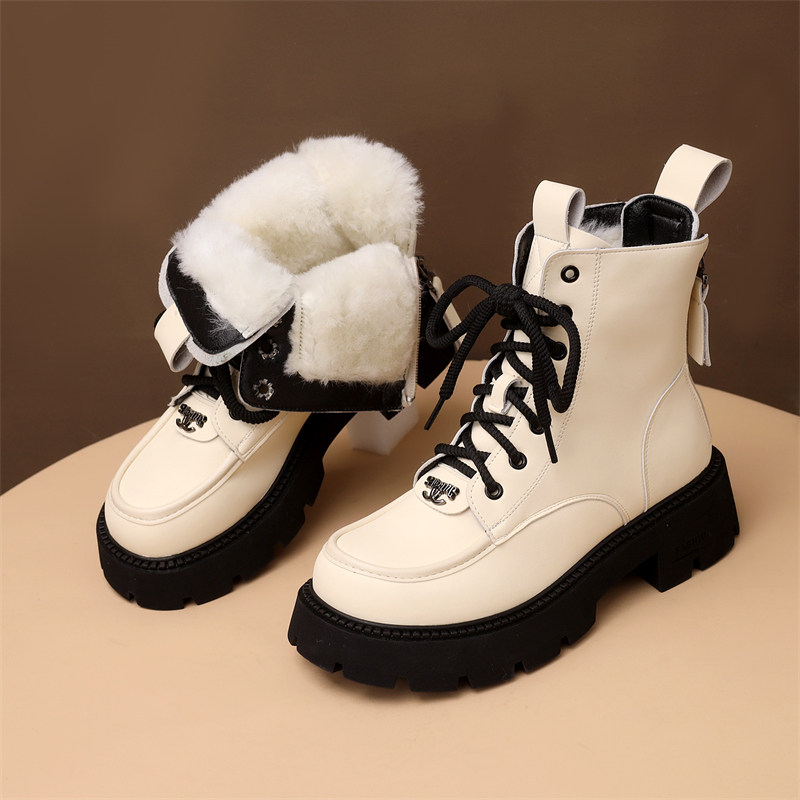 羊毛抗寒雪地靴女2025冬季新款白色加绒加厚防水棉鞋厚底显瘦短靴,女鞋,时尚雪地靴,淘宝优惠券,粉丝福利购,淘宝优惠卷