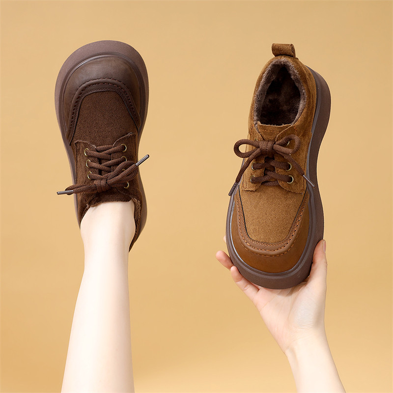 厚底翻毛皮乐福鞋女2025冬季新款时尚休闲勃肯鞋增高小皮鞋大码41,女鞋,乐福鞋（豆豆鞋）,淘宝优惠券,粉丝福利购,淘宝优惠卷