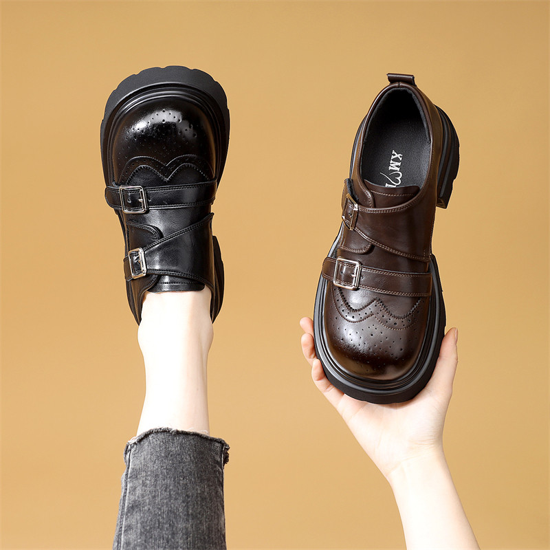 厚底一脚蹬乐福鞋女2026新款春季复古英伦风单鞋增高小个子小皮鞋,女鞋,乐福鞋（豆豆鞋）,淘宝优惠券,粉丝福利购,淘宝优惠卷