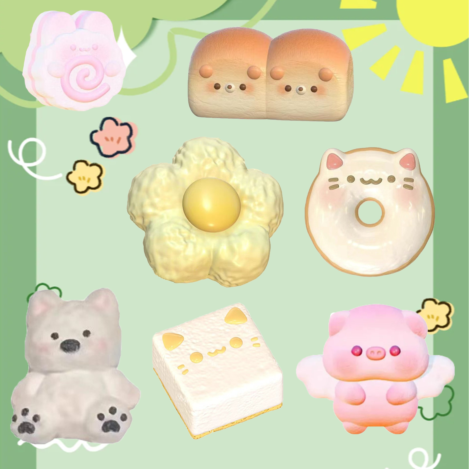 卡通天使小猪捏捏模具DIY烘焙蛋糕饼干模具香薰蜡烛石膏硅胶模具